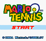 Mario Tennis (USA) Title Screen